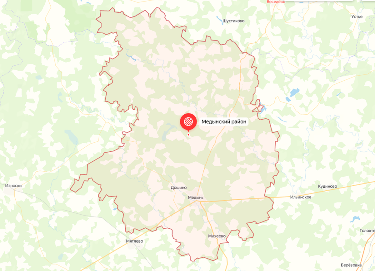 Карта Медынского района.